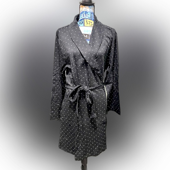 Women's Cotton Printed Short Wrap Robe, Created for Macy's-NWT - Picture 2 of 5